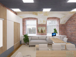 escrit&oacute;rio interno Modelo 3D