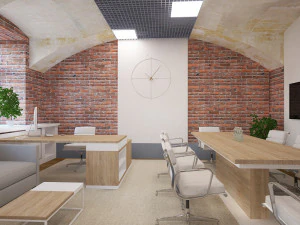 escrit&oacute;rio interno Modelo 3D