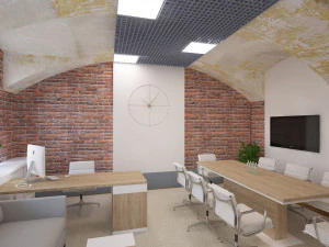 escrit&oacute;rio interno Modelo 3D