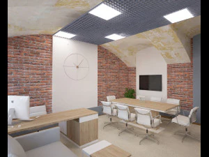 escrit&oacute;rio interno Modelo 3D