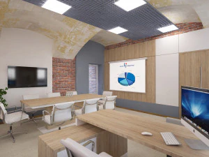 escrit&oacute;rio interno Modelo 3D