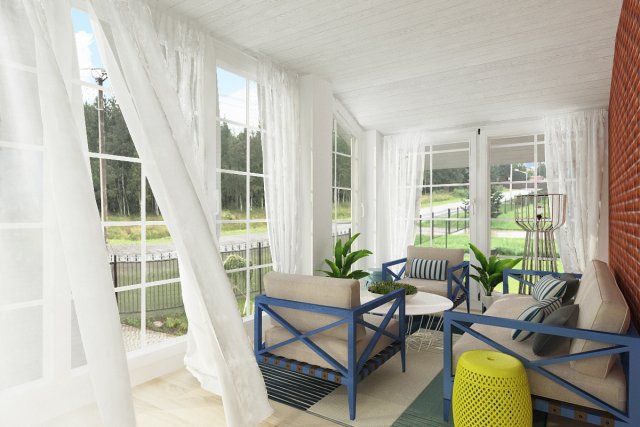 terrace Model 3D .c4d .max .obj .3ds .fbx .stl .blend 