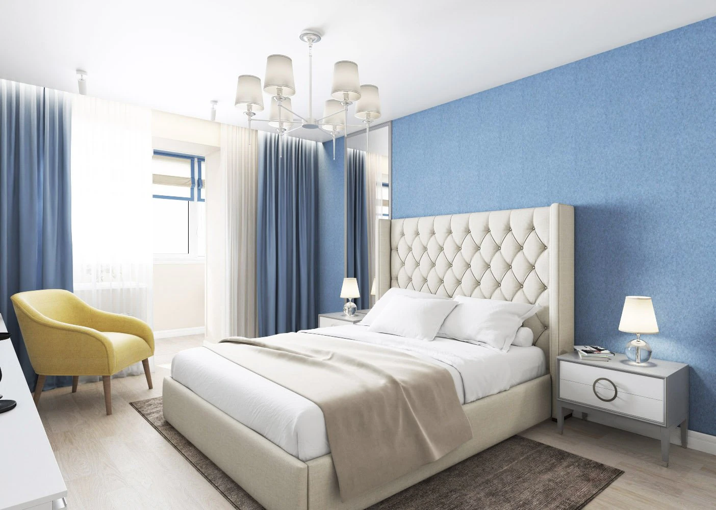 bedroom 3D Model .c4d .max .obj .3ds .fbx .stl .blend 
