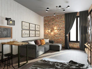studio in the loft style 3D Model