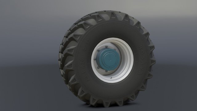 double wheels for tractor htz-17221 in a free collection of low-poly s Modèle 3D .c4d .max .obj .3ds .fbx .stl .blend 