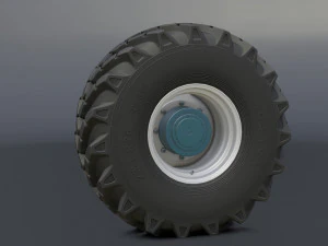 लो-पॉली एस के निःशुल्क संग्रह में ट्रैक्टर htz-17221 के लिए डबल पहिये 3D मॉडल