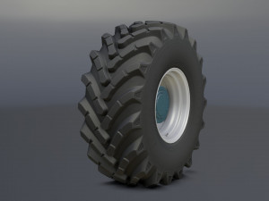 double wheels for tractor htz-17221 in a free collection of low-poly s Modèle 3D