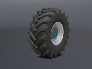 double wheels for tractor htz-17221 in a free collection of low-poly s Modèle 3D
