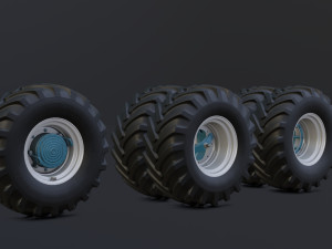dual wheels for tractor t-150k in the collection Model 3D