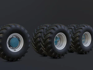 संग्रह में ट्रैक्टर टी-150के के लिए दोहरे पहिये 3D मॉडल