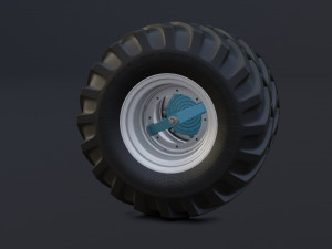 dual wheels for tractor t-150k in the collection 3D मॉडल