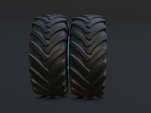 dual wheels for tractor t-150k in the collection 3D मॉडल
