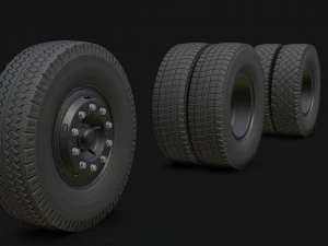 tekerlek kamaz ücretsiz düşük poli 3D Model