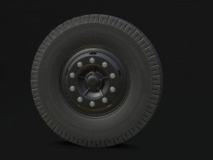 wheel kamaz free low-poly Modèle 3D