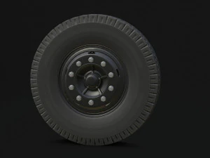 wheel kamaz free low-poly 3D Model