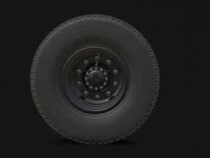 wheel kamaz free low-poly Modèle 3D