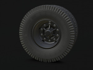 wheel kamaz free low-poly Modèle 3D