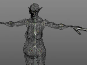 monster creature woman 3D Model