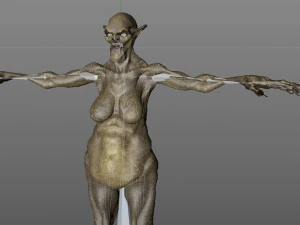 monster creature woman 3D Model
