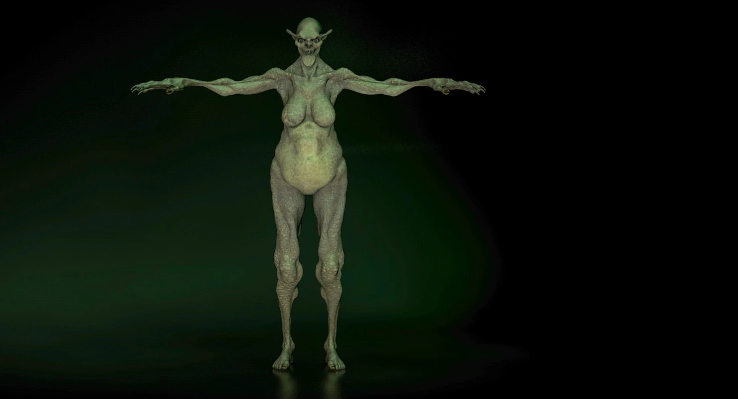 monster creature woman 3D Model .c4d .max .obj .3ds .fbx .stl .blend