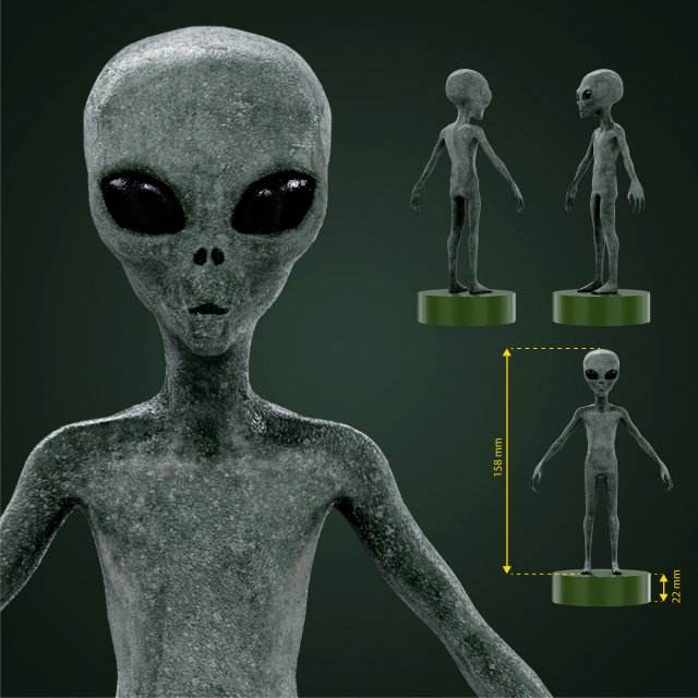 Alien character Model do druku 3D .c4d .max .obj .3ds .fbx .stl .blend 