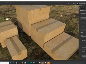 Cardboard Boxes - Game ready props Low-poly 3D Модель
