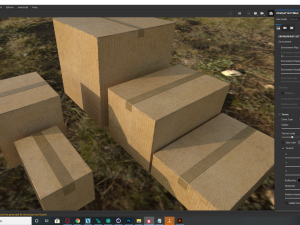 Cardboard Boxes - Game ready props Low-poly 3D Модель