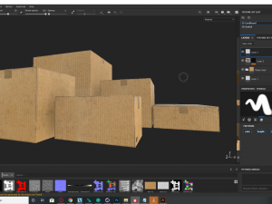 Cardboard Boxes - Game ready props Low-poly 3D Модель