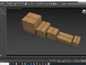 Cardboard Boxes - Game ready props Low-poly 3D Model