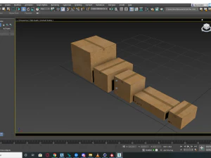Cardboard Boxes - Game ready props Low-poly 3D Model