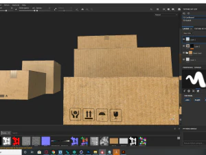 Cardboard Boxes - Game ready props Low-poly 3D Model