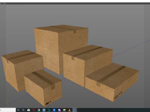 Cardboard Boxes - Game ready props Low-poly 3D Model