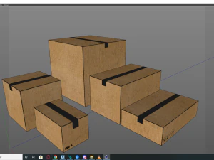 Cardboard Boxes - Game ready props Low-poly 3D Model