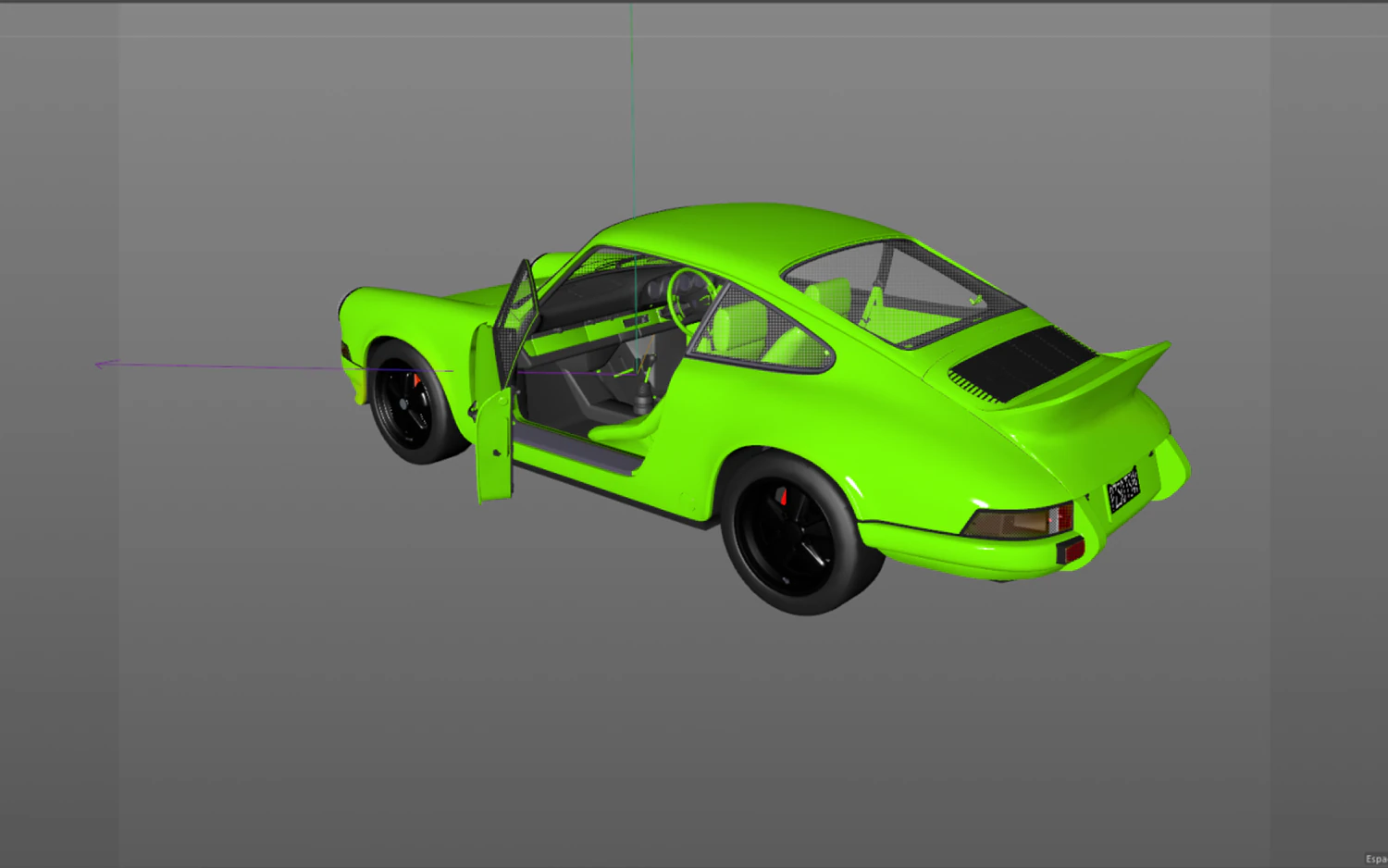 Porsche 911 Carrera RS 1973 3D Model .c4d .max .obj .3ds .fbx .stl .blend 