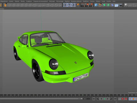Porsche 911 Carrera RS 1973 3D Model