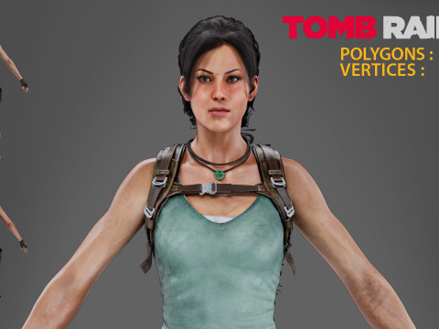 Tomb Raider Lara Croft LowPoly 3D Модель