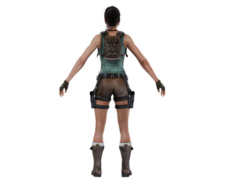Tomb Raider Lara Croft LowPoly 3Dモデル