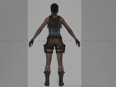 Tomb Raider Lara Croft LowPoly 3Dモデル