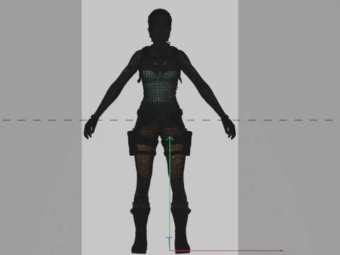 Tomb Raider Lara Croft LowPoly 3D Model