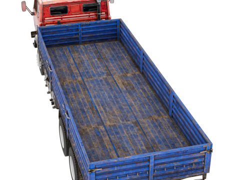 Vrachtwagen laag poly interieur 3D Model