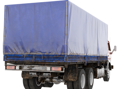 Vrachtwagen laag poly interieur 3D Model