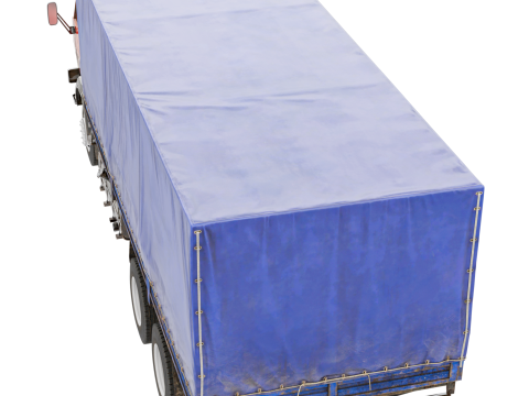 Vrachtwagen laag poly interieur 3D Model