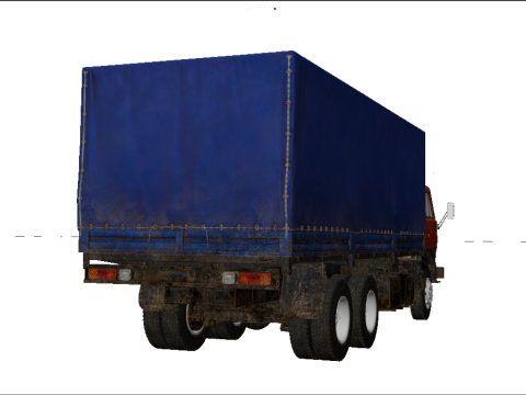 Vrachtwagen laag poly interieur 3D Model