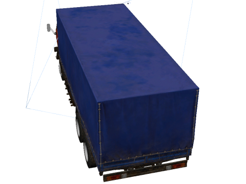 Vrachtwagen laag poly interieur 3D Model