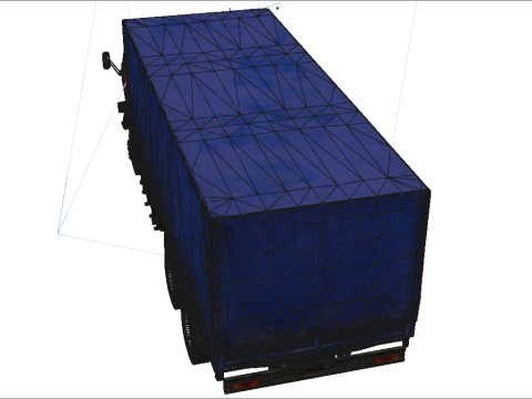 Vrachtwagen laag poly interieur 3D Model