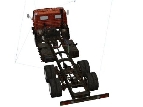 Truck low poly Interior 3D Model
