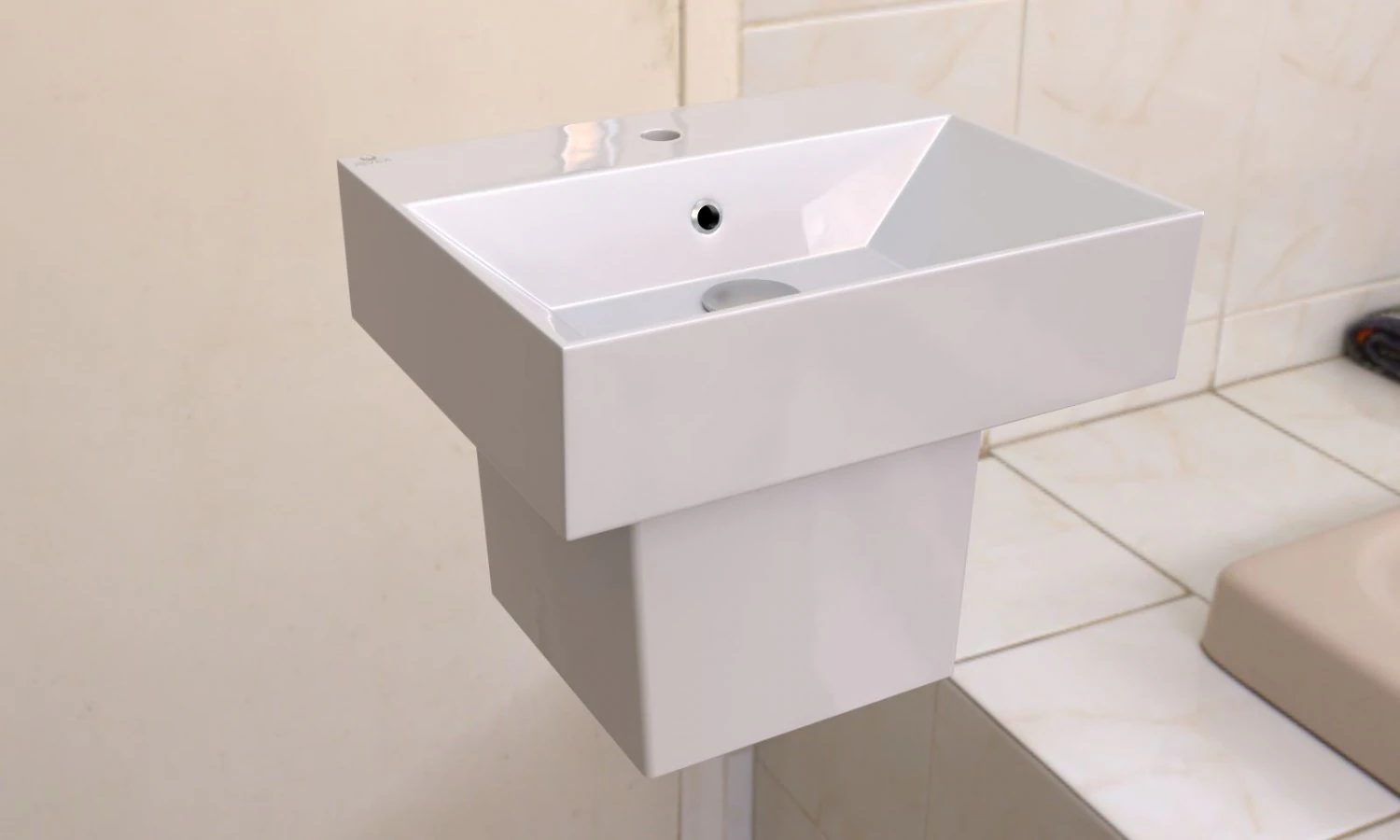 washbasin 3D Model .c4d .max .obj .3ds .fbx .stl .blend