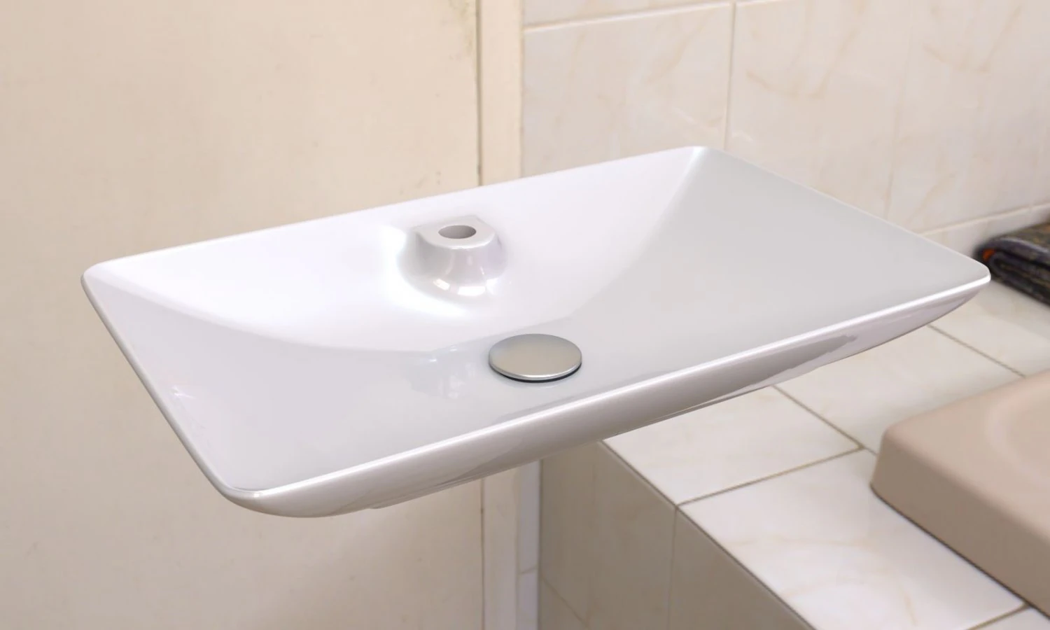 washbasin 3D Model .c4d .max .obj .3ds .fbx .stl .blend 