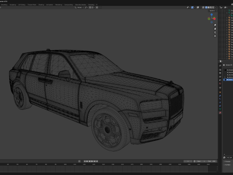 RollsRoyce Cullinan Black Badge 3D मॉडल