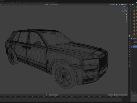 RollsRoyce Cullinan Black Badge 3D Model